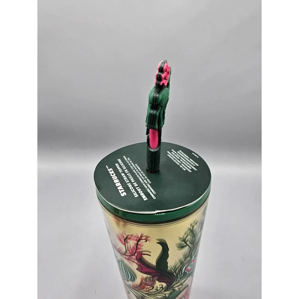Starbucks 2024 Christmas Reindeer Gold‎ Green (Peacock Collection) Tumbler NWT